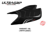 Aprilia Tuono V4 Factory 2021-2025 Seat Cover Tappezzeria Italia TPZ Ultragrip in Silver and Black