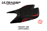 Funda de asiento Aprilia Tuono V4 Factory 2021-2025 Tappezzeria Italia TPZ Ultragrip en rojo y negro