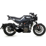 Escape de carrera Indy oscuro de aluminio homologado Arrow Husqvarna Svartpilen 401 '20 72631akn con tubo de enlace soldado