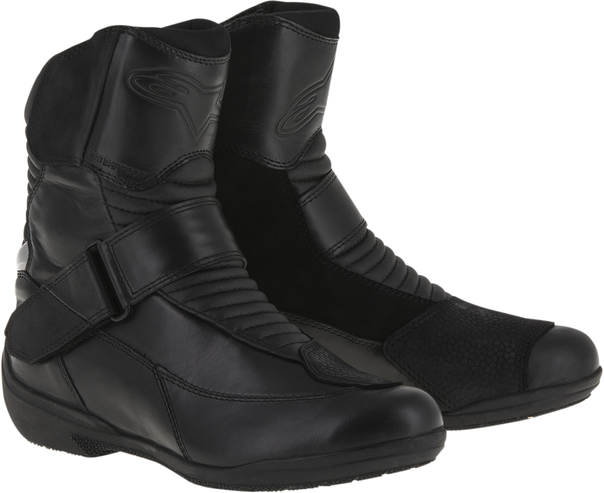 Botas impermeables ALPINESTARS Stella Valencia para mujer - Negras - Talla 8 EE. UU. / 39 UE 2442216-10-39