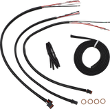 Kit de cable de manillar/línea de freno LA CHOPPERS - Conexión rápida - Completo - Manillar Ape Hanger de 15" a 17" - Negro LA-8156KT2-16B