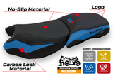 BMW R1250GS Adventure 2019-2024 Seat Cover Tappezzeria Italia TPZ in Black and Blue