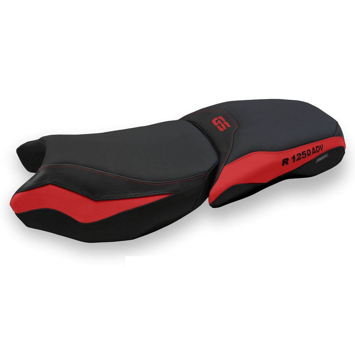BMW R1250GS Adventure 2019-2024 Seat Cover Tappezzeria Italia TPZ in Black and Red