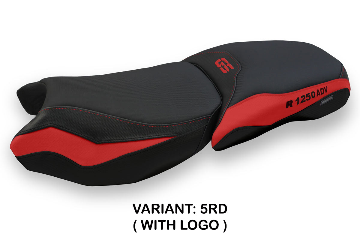 BMW R1250GS Adventure 2019-2024 Seat Cover Tappezzeria Italia TPZ in Black and Red
