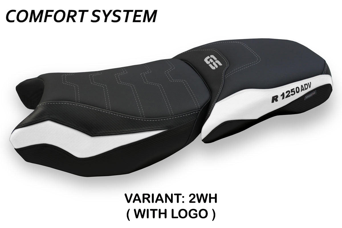 BMW R1250GS Adventure 2019-2024 Seat Cover Tappezzeria Italia TPZ Comfort in Black and White