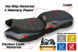 BMW R1250GS 2019-2023 Seat Cover Tappezzeria Italia TPZ Comfort in Grey and Gold