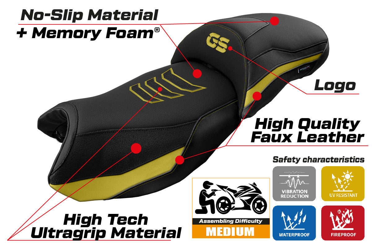 BMW R1250GS 2019-2023 Seat Cover Tappezzeria Italia TPZ Comfort in Yellow SE