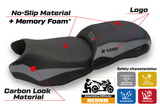 BMW R1250GS 2019-2023 Seat Cover Tappezzeria Italia TPZ Comfort in Grey and Black
