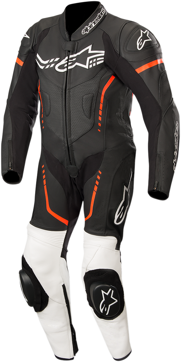 Mono de cuero ALPINESTARS Youth GP Plus de una pieza - Negro/Blanco/Rojo Fluorescente - Talla EE. UU. 24 / Talla UE 130 31405181231130