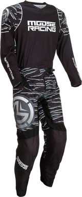 Camiseta de clasificación de MOOSE RACING - Negro/Blanco - Talla mediana 2910-6967 