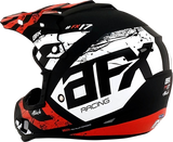 AFX FX-17 Motorcycle Helmet - Attack - Matte Black/Red - XS 0110-7148