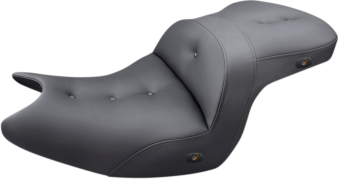 Asiento SADDLEMEN - Sofá de carretera - Sin respaldo - Con acolchado - Negro - Calefactable H18-07-181HCT