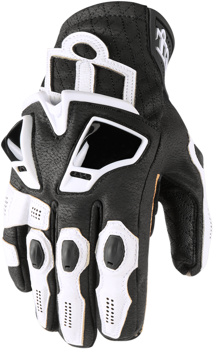 Guantes cortos ICON Hypersport™ - Blanco - Pequeños 3301-3551