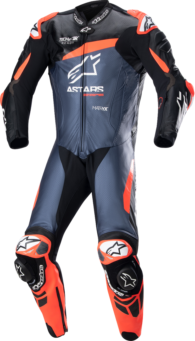 Mono de cuero ALPINESTARS GP Plus v4 - Negro/Rojo Fluo/Azul - Talla 48 de EE. UU. / 58 de UE 31505231358