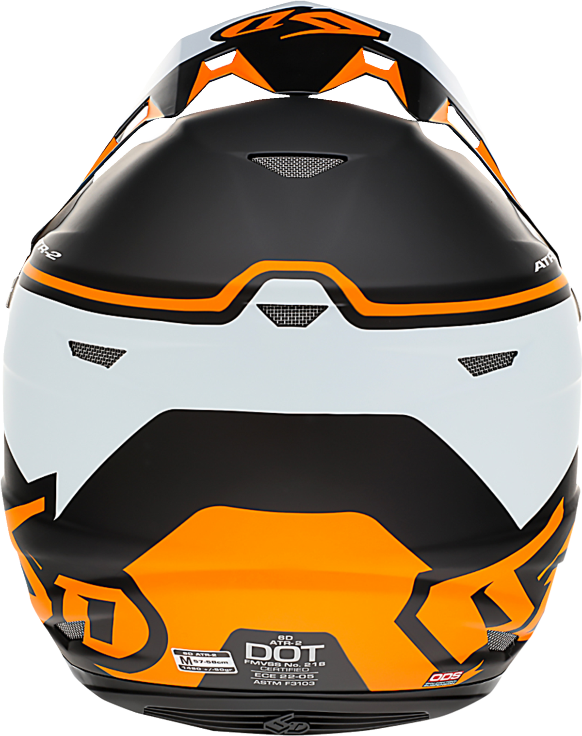 Casco de motocicleta 6D ATR-2 - Drive - Naranja neón - Mediano 12-2756 