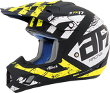 AFX FX-17Y Motorcycle Helmet - Attack - Matte Black/Hi-Vis Yellow - Small 0111-1414