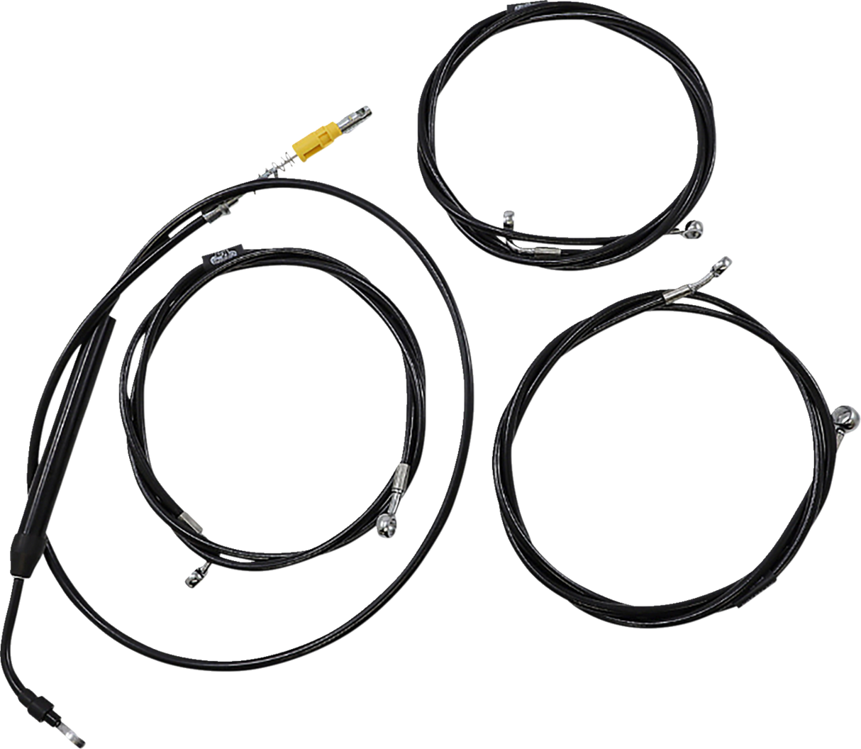 Kit de cable de manillar/línea de freno LA CHOPPERS - Manillar Ape Hanger de serie - Medianoche LA-8058KT-08M