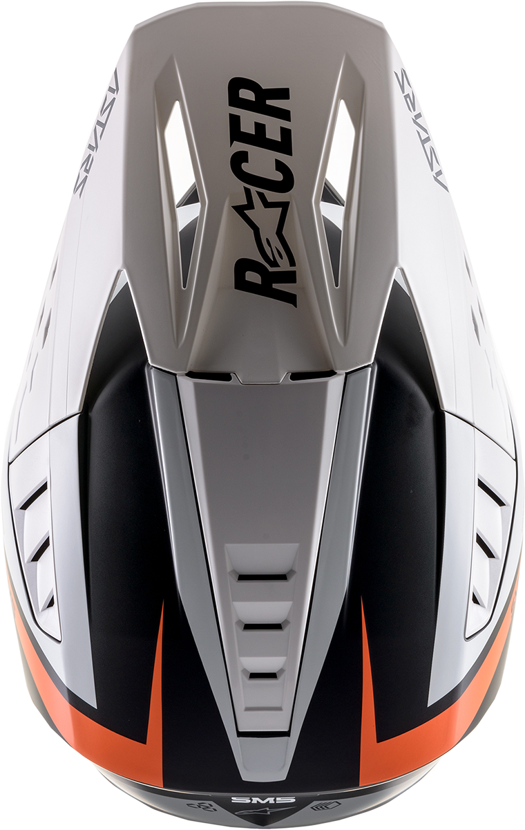 Casco de motocicleta ALPINESTARS SM5 - Rayón - Negro/Blanco/Naranja - Grande 8304121-1242-LG