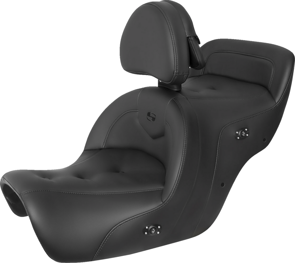 Asiento SADDLEMEN - RoadSofa - con respaldo - Pillow Top - Negro - Calefaccionado - GL1500 '88-'00 H88-07-181BRHCT