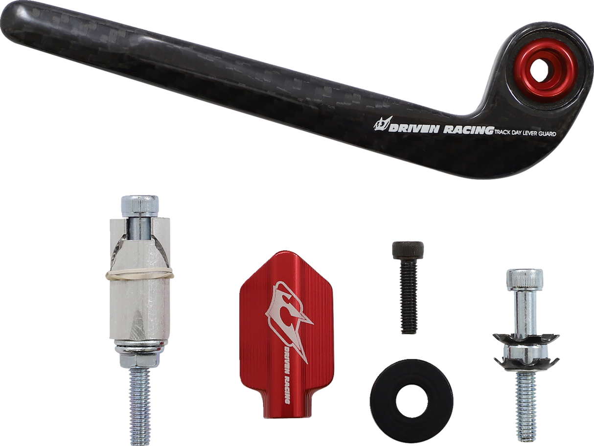 Protector de palanca de embrague DRIVEN RACING - Fibra de carbono - Rojo DCTDLG-2-RD 
