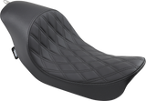Asiento DRAG SPECIALTIES - 3/4 Low Solo - Costuras de diamante - Negro 0803-0543