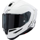 Casco de motocicleta ALPINESTARS Supertech R10 - Sólido - Blanco brillante - Mediano 8200124-2170-M
