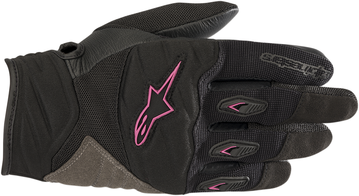 Guantes ALPINESTARS Stella Shore para mujer - Negro/Fucsia - Talla pequeña 3516318-1039-S