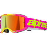Gafas de visión ALPINESTARS Vision 5 - Marca denominativa - Rosa/Amarillo Fluo - Espejo rojo 5102425-3085 