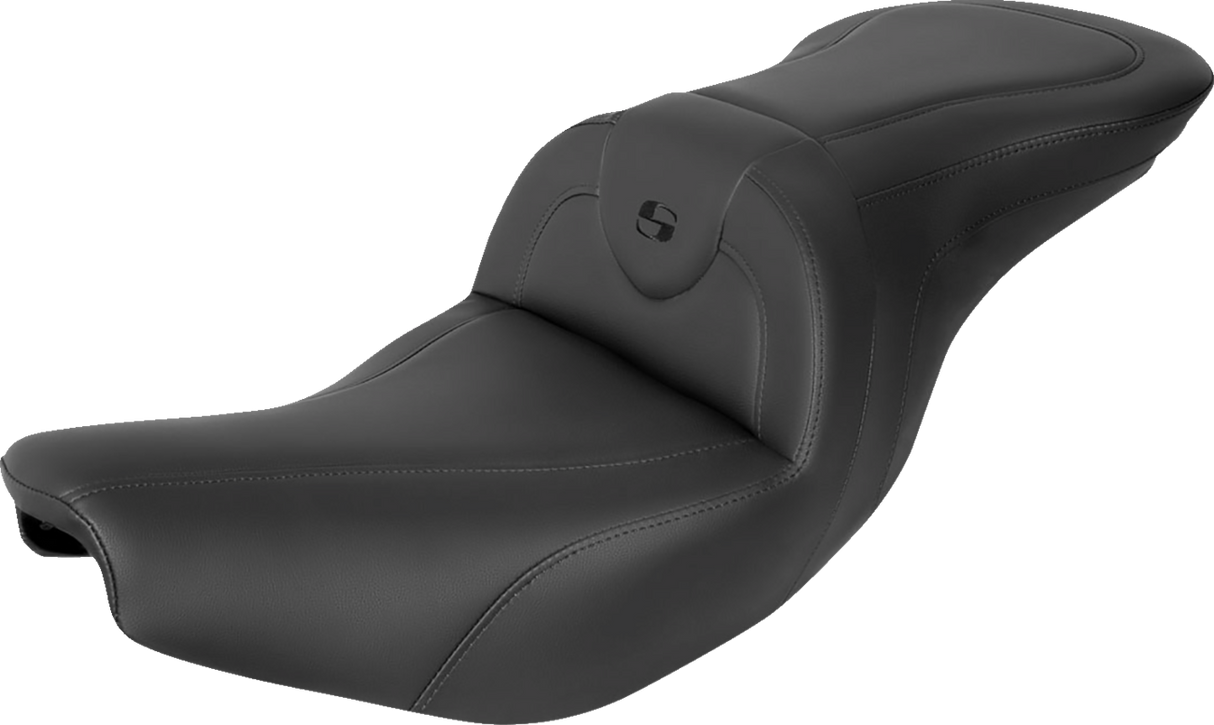 Asiento de sofá de carretera SADDLEMEN - sin respaldo - Negro con costuras negras - Indian '14-'23 I14-07-187 
