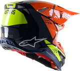 Casco de motocicleta ALPINESTARS Supertech M8 - Fábrica - Azul/Naranja/Amarillo - Mediano 8302922-7445-MD