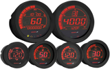 Kit de manómetros KOSO NORTH AMERICA HD-02 de 6 piezas - Negro BA050907