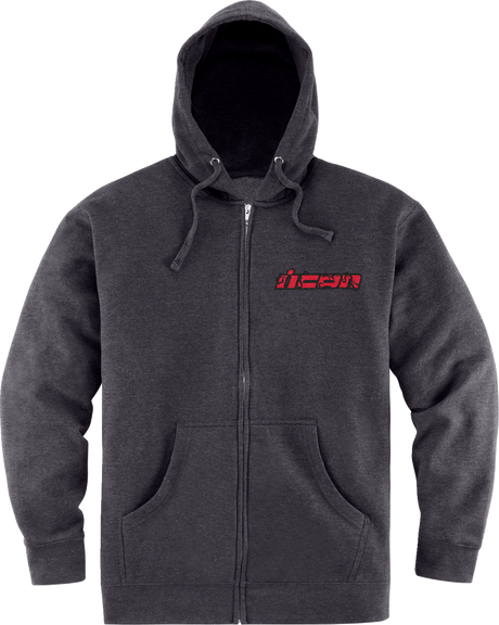 ICON Omnicrux Zip Fleece Hoodie - Black - Small 3050-6387