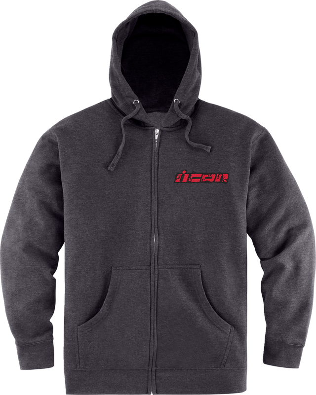 ICON Omnicrux Zip Fleece Hoodie - Black - Small 3050-6387