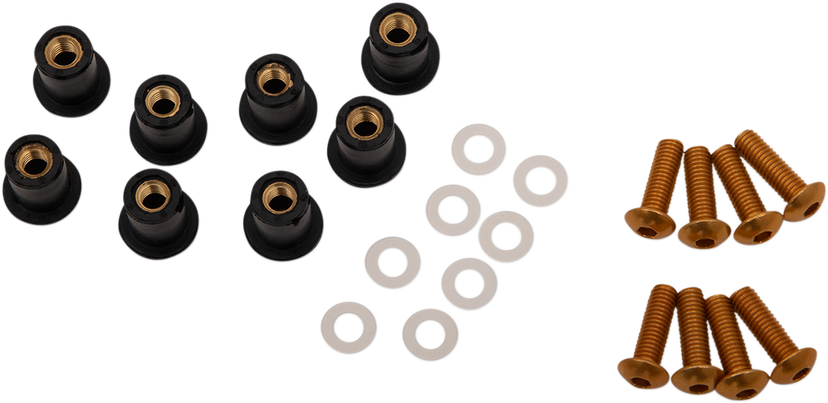 Kit de tornillos para parabrisas PUIG HI-TECH PARTS - Amarillo 0957G 