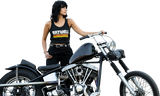 Camiseta de tirantes de surf BILTWELL para mujer - Negra - Talla grande 8142-045-004 