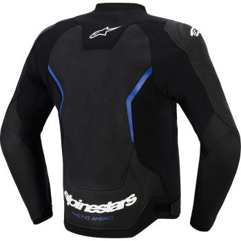 ALPINESTARS GP Force v2 Airflow Leather Jacket - Black/Metallic Blue - US 48 / EU 58 3100326-1591-58
