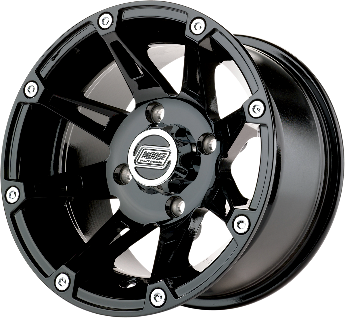 Rueda MOOSE UTILITY - 387X - Delantera/Trasera - Mecanizada Negra - 12x7 - 4/4 - 4+3 387MO12744BW4 