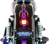 DRAG SPECIALTIES Soporte para luz trasera/matrícula - Negro L24-0437ABRLEDE 
