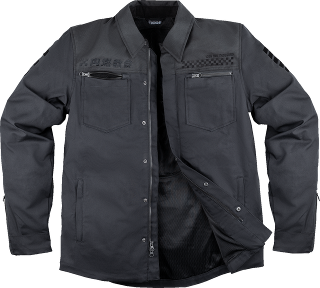 ICON Upstate Canvas National Jacket - Black - Small 2820-6560