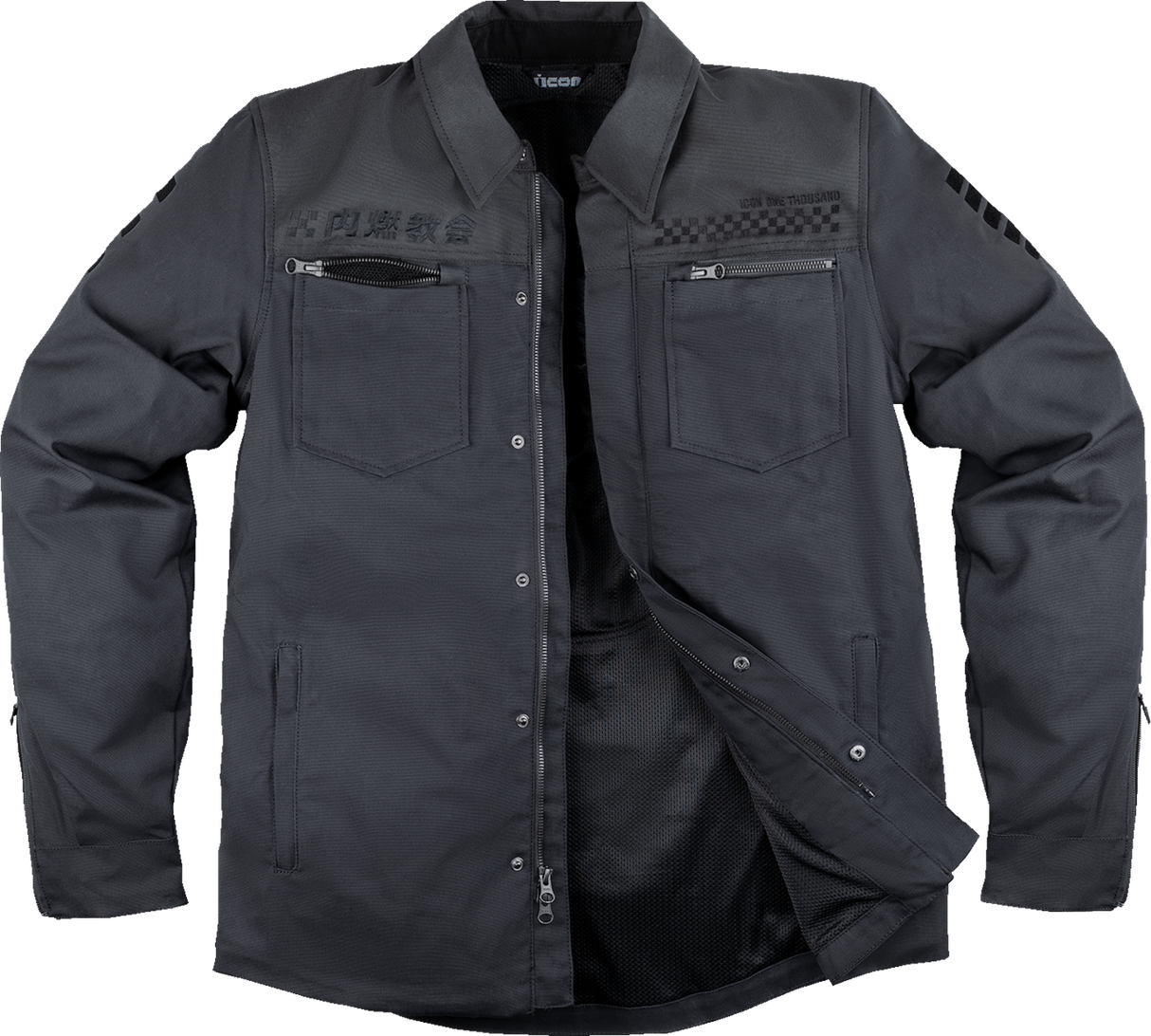 Chaqueta nacional de lona ICON Upstate - Negra - Mediana 2820-6561