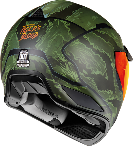 ICON Domain™ Motorcycle Helmet - Tiger's Blood - Green - Small 0101-14924