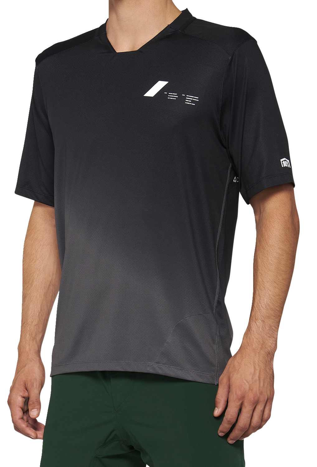Jersey 100% Celium - Manga corta - Negro/Carbón - Talla pequeña 40011-00000