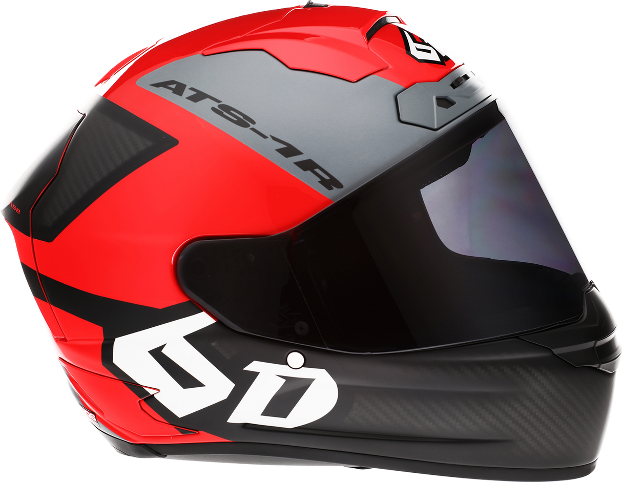 Casco de motocicleta 6D ATS-1R - Wyman - Rojo/Gris - 2XL 30-0739 