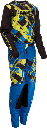 Camiseta de malla Agroid para jóvenes de MOOSE RACING - Negra/Azul/Alta visibilidad - Grande 2912-2167 