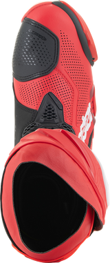 Botas ALPINESTARS Supertech R con ventilación - Rojas - Talla 12.5 EE. UU./48 UE 2220121-3029-48