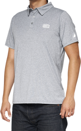 Polo 100% Corpo - Gris jaspeado/Blanco - Talla mediana 35019-252-11