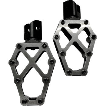 Estriberas KODLIN USA NXL - Negras con cubierta de acero inoxidable K73255 