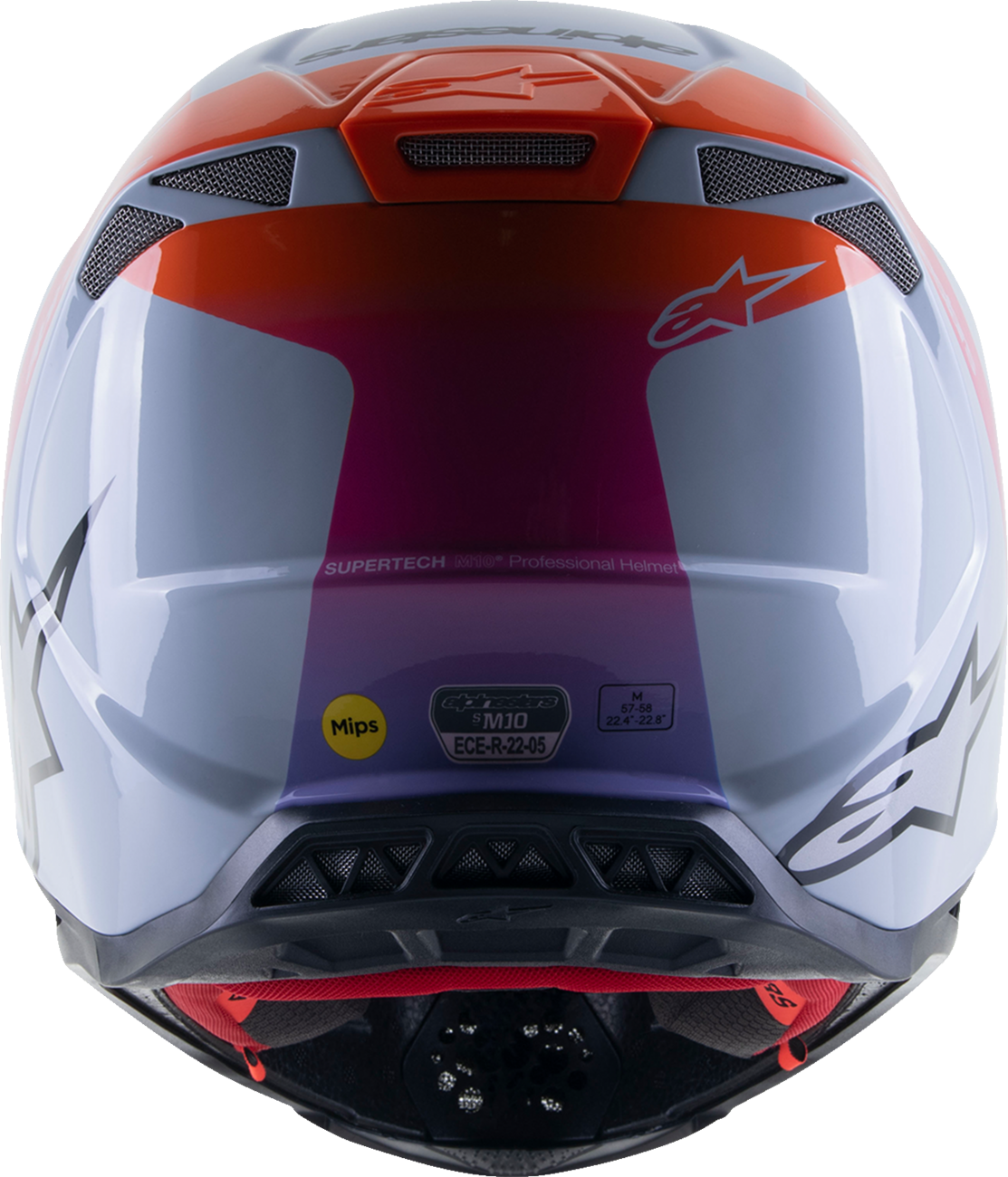 Casco de motocicleta ALPINESTARS Supertech M10 - Daytona - MIPS® - Gris neblina/Naranja fluorescente/Rodamina - XL 8302423-9243-XL