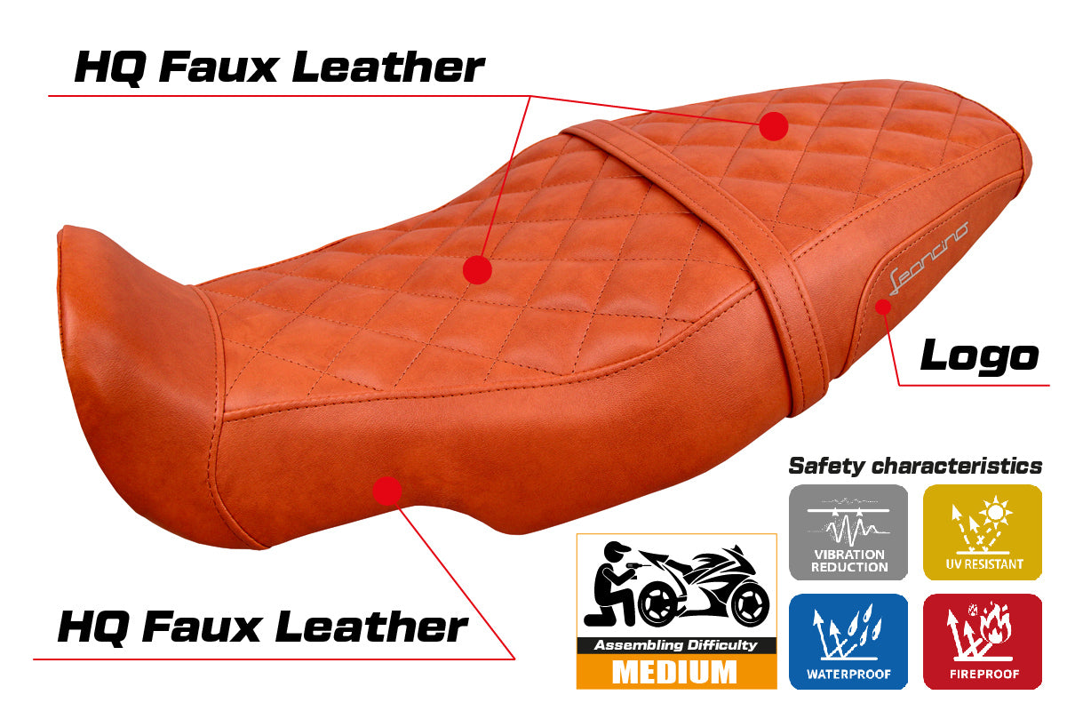 Benelli Leoncino 800 2022-2025 Funda de asiento Tappezzeria Italia TPZ en Ladrillo Vintage