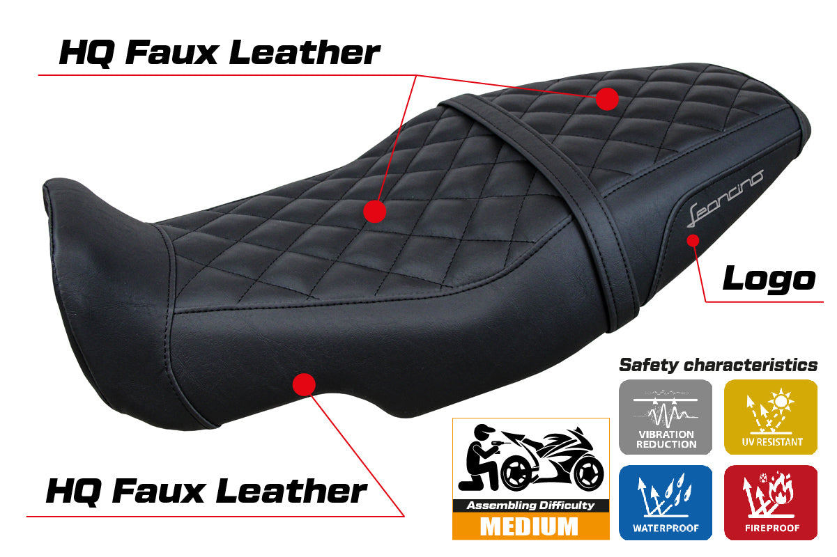Funda Asiento Benelli Leoncino 800 2022-2025 Tappezzeria Italia TPZ en Negro